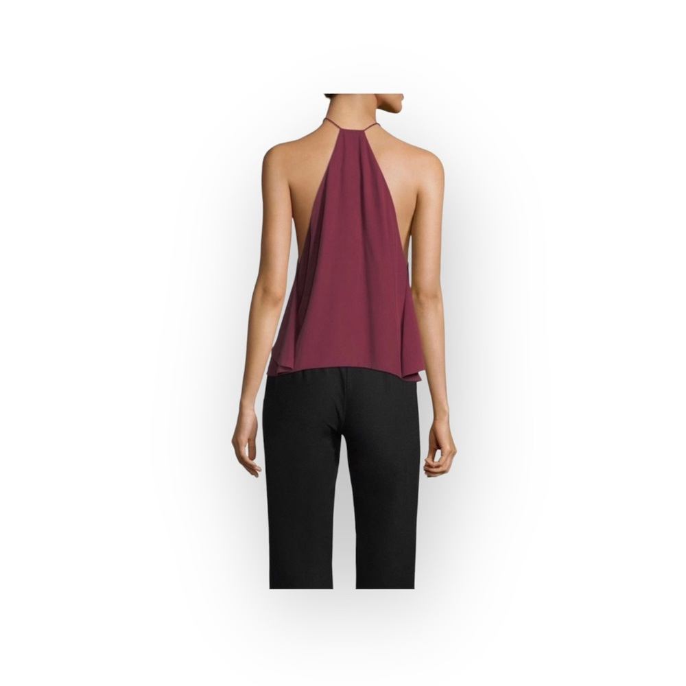 new Robert Rodriguez ✦ Chic Draped Overlay Strappy Silk Cami Top ✦ Wine 12 L XL - Picture 11 of 17